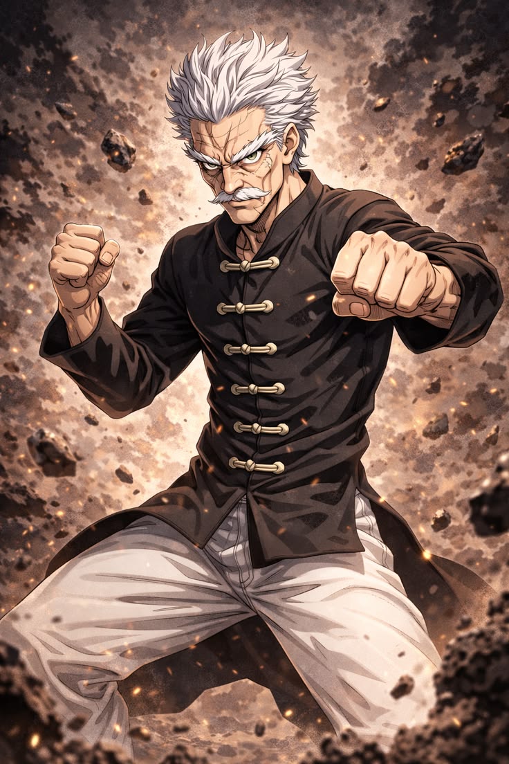Silver Fang one punch man AI character from One Punch Man