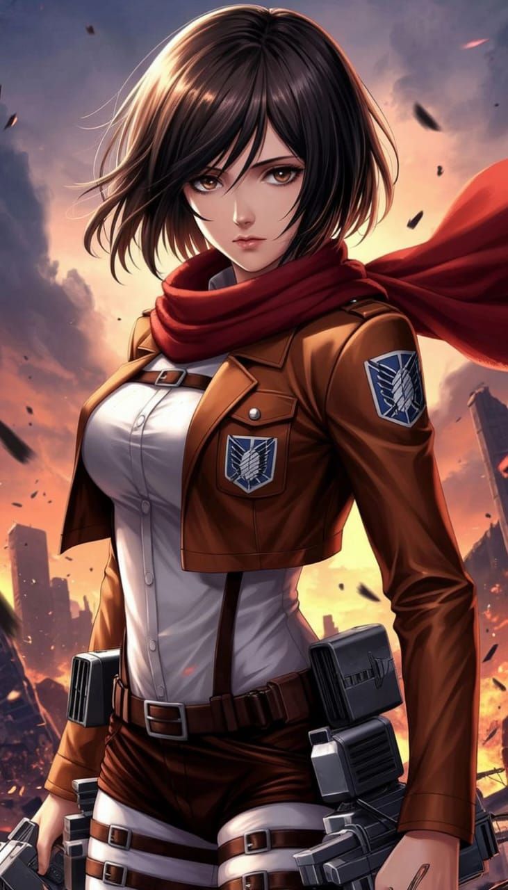 Mikasa Ackerman (ミカサ・アッカーマン) AI character from Attack on Titan