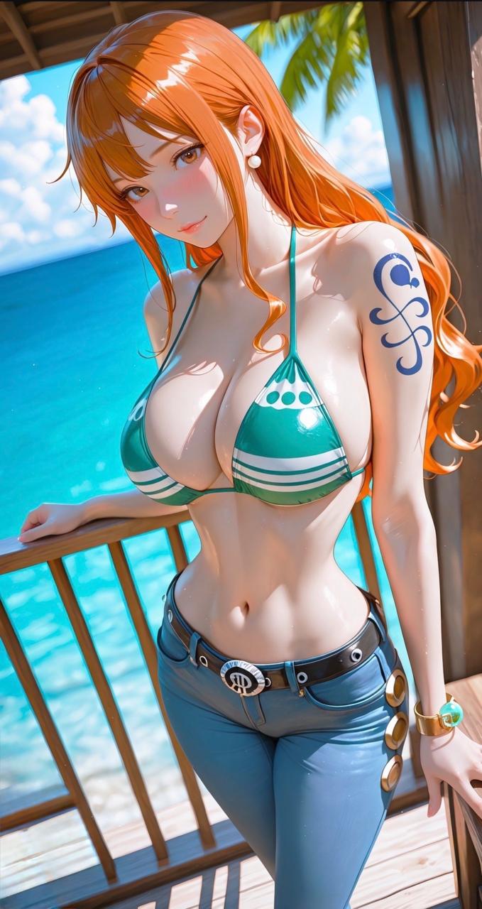 Nami the navigator AI character from One Piece