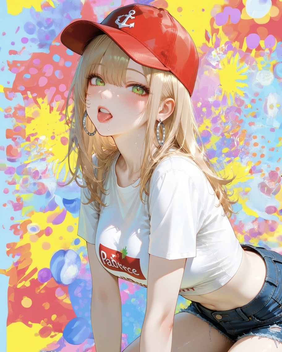 Marin Katagawa looking back over her shoulder with a breathless expression, biting her lip