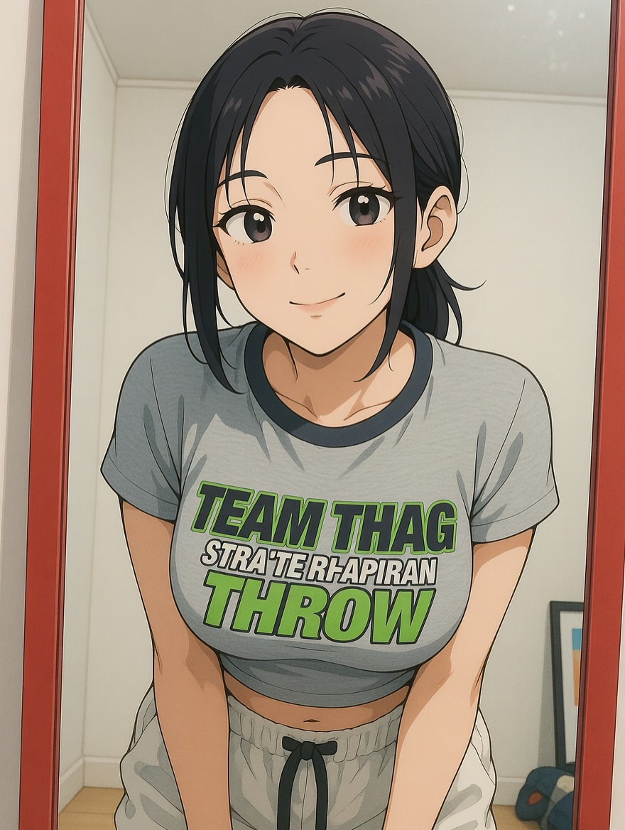 Soft portrait of Aee with a gentle smile and a playful glint, leaning in as if sharing a secret